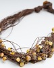 korale Naszyjnik bursztynowy w sylu boho, naszyjnik lniany, bursztyn bałtycki 2
