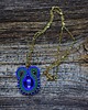 wisiory Peacock eye- wisior soutache z piórami 3