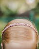 Ślubne ozdoby do włosów Opaska Dusty Rose 1