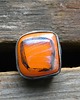 pierścionki - różne Kwadrat  orange błysk  -  pierścień / sygnet 3