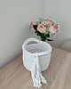 kosze do przechowywania Koszyk okrągły szydełkowy ze sznurka 17cmx15cm 3