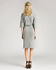 sukienki midi damskie Sukienka kopertowa z eleganckiej dzianiny szara 3