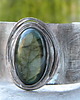 bransoletki wire wrapping Zielonozłoty labradoryt      - BRANSOLETA MANKIET - CUFF 1
