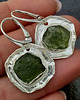 kolczyki wire wrapping Surowe mołdawity 1