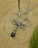 wisiory Wisiorek kwiat lotosu ametyst wire wrapping 1