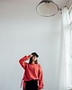 bluza bez kaptura damska Bluza OVERSIZE DAMSKA MALINOWY KRÓLIK Z USZAMI 2