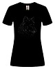 t-shirt damskie Koszulka czarna organiczna Wolf 1