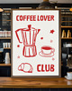 grafiki i ilustracje PLAKAT kawa, coffee lover club, prezent dla kawosza 1