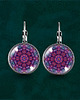 kolczyki szklane Kolczyki - Fioletowa mandala 1
