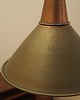 lampy wiszące Mosiężna lampa wisząca, stożkowy klosz, Dania, lata 60. 5