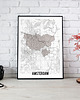 plakaty Amsterdam mapa plakat  50x70 cm / A3 / A4 3