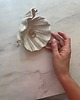 pojemniki na biżuterię Ceramiczna Muszla Muszelka Skarbiec z Perłą na Biżuterię Perłowa Biel 4