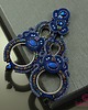 kolczyki soutache Bardzo długie granatowe kolczyki sutasz 5