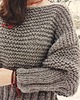 swetry damskie  Brązowy sweter handmade moher z wełną 7