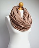 szale damskie BEŻOWY komin damski na jesień, szalik bawełniany, duży komin oversize 3
