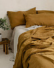 koce i narzuty Lniana narzuta simple - golden ochre 1