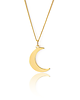 złote naszyjniki Naszyjnik Księżyc Z Obsydianem 3