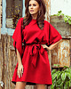 sukienki midi damskie 287-3 SOFIA Sukienka motyl - CZERWONA 2XL/3XL 2