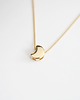 złote naszyjniki 16k Gold Plated Crescent Moon Necklace 2