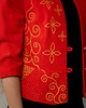 marynarki damskie Czerwona marynarka ręcznie malowana CUSTOM / wzory etno boho 1