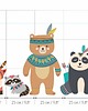 naklejki ścienne do pokoju dziecka Naklejki Tribal Indian Indianie Zwierzęta A135 3