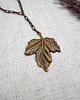 wisiory Liść naszyjnik metalowy 2