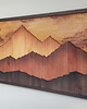 obrazy Obraz z drewna 3D. Pejzaż górski. Mozaika drewniana dekoracja na ścianę 2