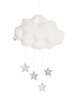 karuzele i girlandy do łóżeczka SZARY mobil chmurka, srebrne gwiazdki 5