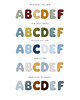 naklejki ścienne do pokoju dziecka Personalizowane Drewniane Literki Bubble Letters 4