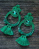 kolczyki soutache Zielone i duże i etniczne kolczyki 1
