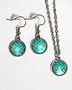 komplet biżuterii Komplet - Łuski turkusowe 1