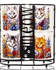 kubki i filiżanki Komplet 4 kubków na stojaku 21x27x10 cm MEOW  350 ml 4