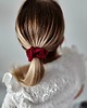 gumki do włosów Gumka jedwabna, scrunchie, frotka burgundy rose MIDI 4