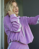 spodnie dresowe damskie Damskie dresy welurowe Lila 1