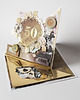 kartki scrapbooking 50 rocznica ślubu, złote gody, kartka 3d 1