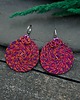 kolczyki soutache Kolczyki sutaszowe koła pomarańczowo fioletowe nowoczesne codzienne Luna 2
