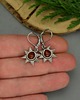 kolczyki wire wrapping Małe kolczyki słoneczka czerwony karneol wire wrapping 2