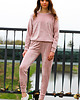 komplety damskie Dres damski,bluza,spodnie,pudrowy róż 1