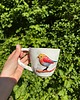 kubki Kubek ceramiczny  ptaszek - różowy 1