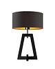lampy stołowe Drewniana lampka stołowa z abażurem CLIO GOLD 3