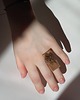 pierścionki - różne Drewniany pierścionek z inkrustacją z mosiądzu 6