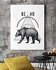 plakaty Plakat Geometryczny miś 3