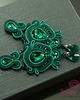 kolczyki soutache Szmaragdowe kolczyki sutasz 2