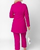 spodnie materiałowe damskie Cygaretki w kolorze Magenta 2