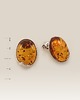 kolczyki z kamieniami Kolczyki na sztyft z bursztynem koniak 15x11mm 1