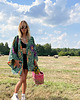 sukienki mini damskie Piękne zielone kimono Hippie Love 2