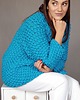 swetry damskie  Kardigan Chunky  niebieski 1