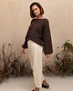 swetry Sweter Wide sleeve mohair brązowy 1