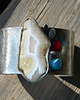 bransoletki wire wrapping Połsurowy chalcedon   - BRANSOLETA MANKIET - CUFF 4