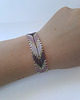 bransoletki ze szkła Fioletowa Bransoletka z Koralików "Violet Chevron" 4